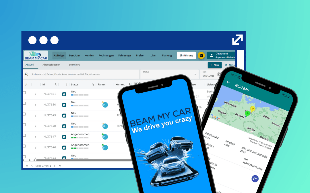 BEAM MY CAR Features für eine einfachere und digitale Fahrzeugüberführung